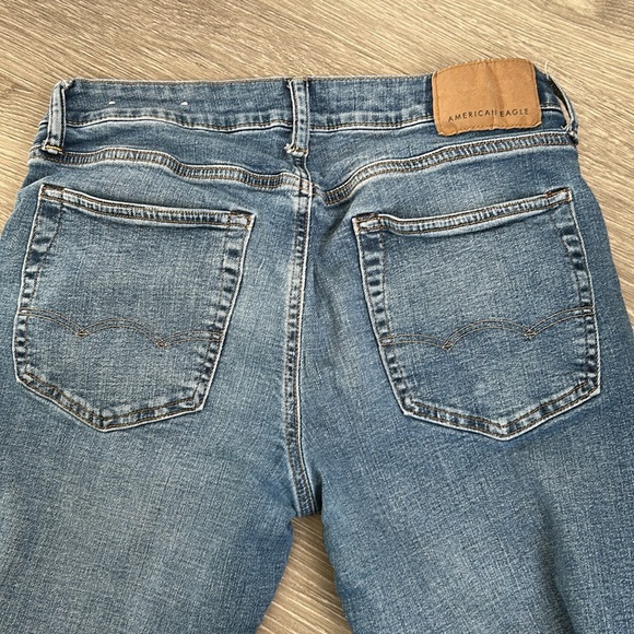 American Eagle Outfitters Men’s Light Wash 32x 36 Slim Straight Jeans - Picture 2 of 6